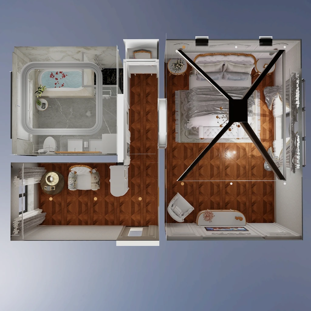 法式卧室french_bedroom-Hellovam资源网