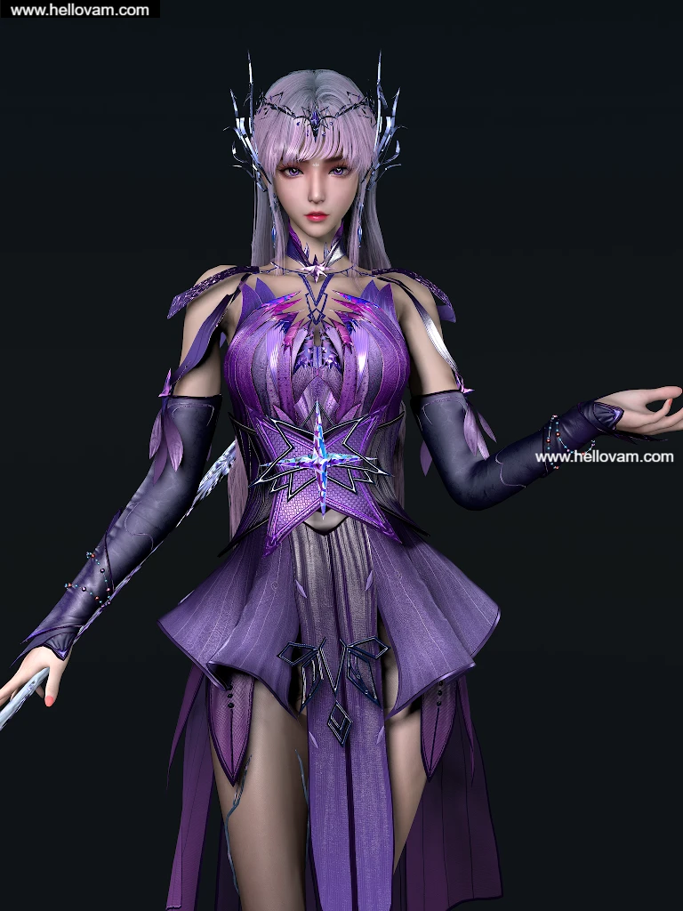 神印王座圣彩儿Archer.ShengCaiErBlue.1-Hellovam资源网