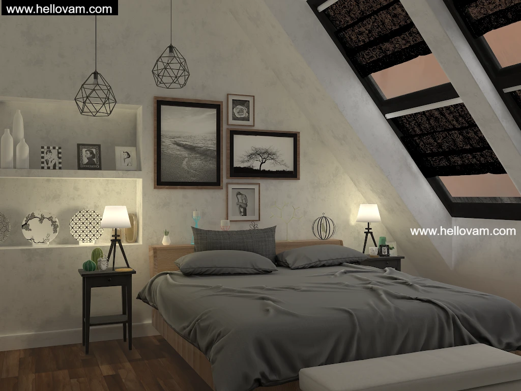 阁楼卧室AtticBedroom-Hellovam资源网