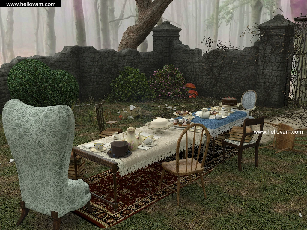 林中餐桌Curious Alice-Hellovam资源网