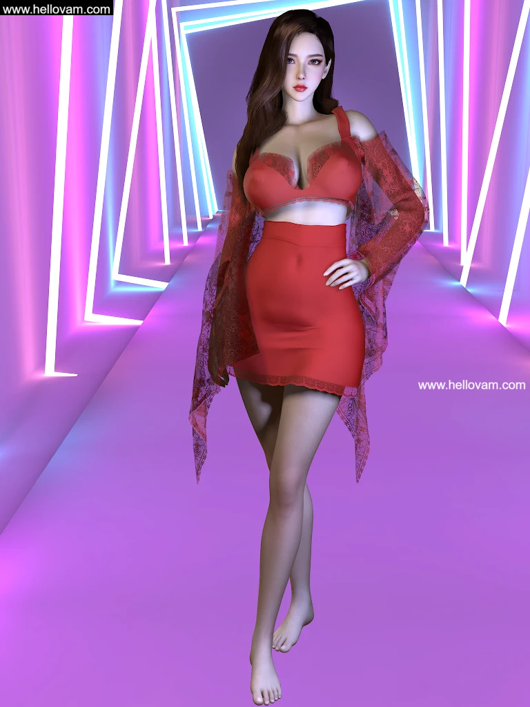 石榴红套装vvvevevvv.Garnet_Outfit.1-Hellovam资源网