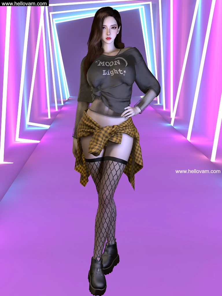 破洞摇滚风穿搭vvvevevvv.Grunge_Fashion_Outfit.1-Hellovam资源网