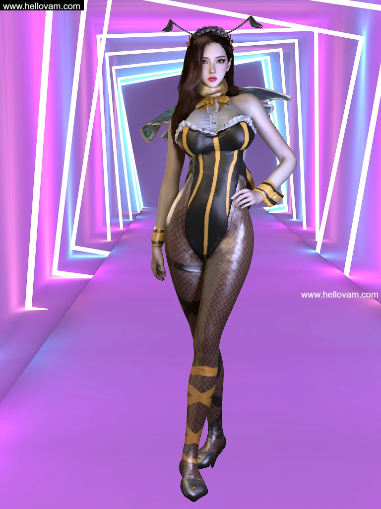 蜜蜂女孩套装vvvevevvv.Honey_Bee_Girl_Outfit.1-Hellovam资源网