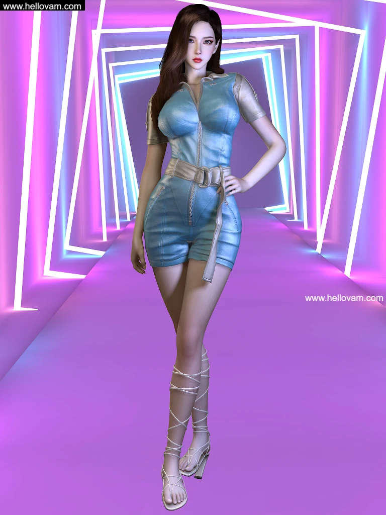 皮衣连身裤套装vvvevevvv.Leather_Romper_Outfit.1-Hellovam资源网