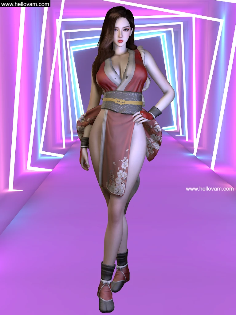 不知火舞服装vvvevevvv.Mai_shiranui_Outfit.1-Hellovam资源网