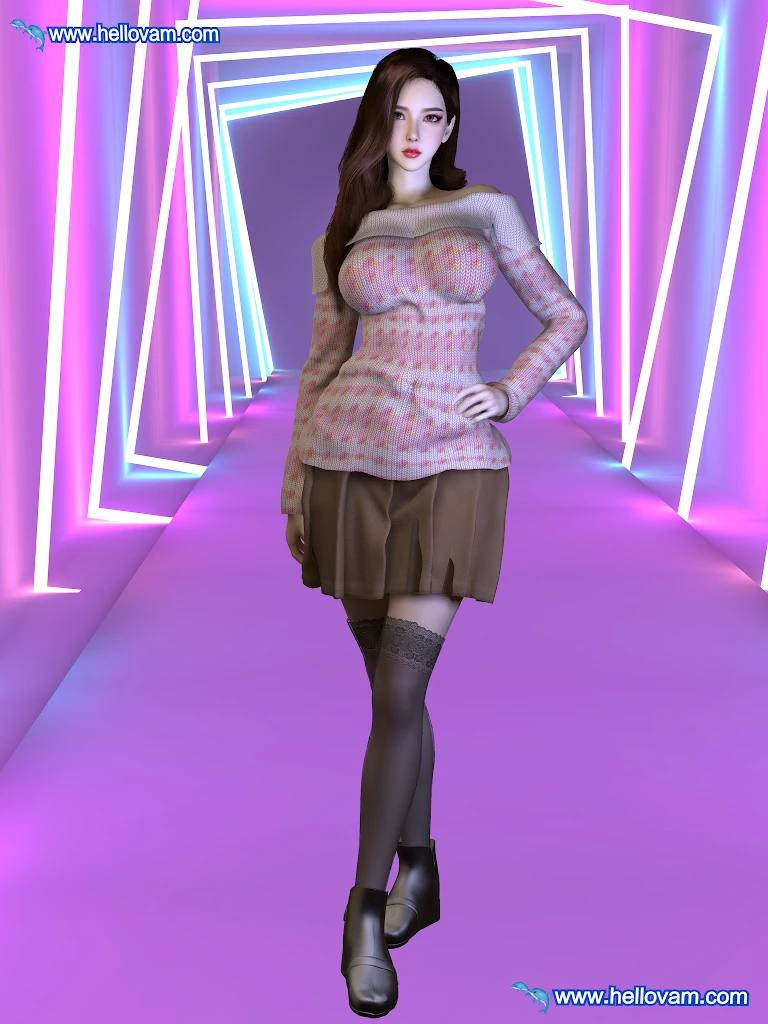 4套冬季套装vvvevevvv.Zoey_Winter_Outfit.1-Hellovam资源网