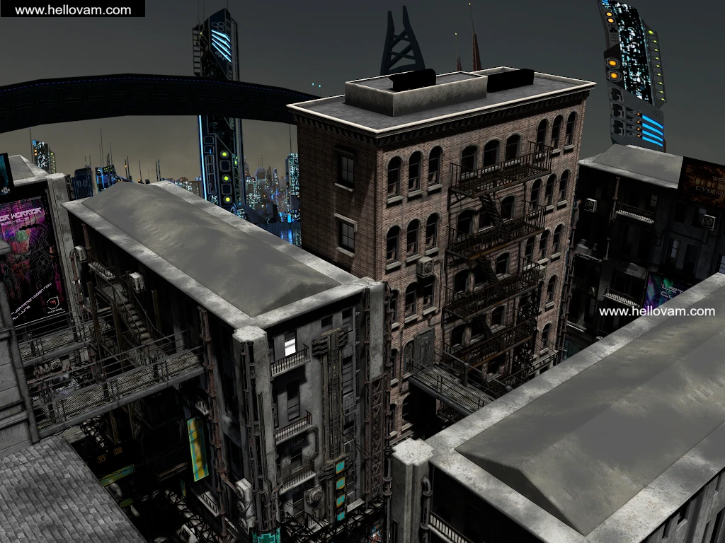 图片[2]-！！赛博朋克后巷cyberpunk back alley-Hellovam资源网