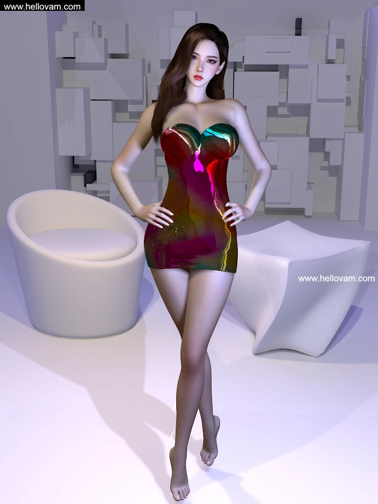 8款抹胸连衣裙Eros_Dress.1-Hellovam资源网