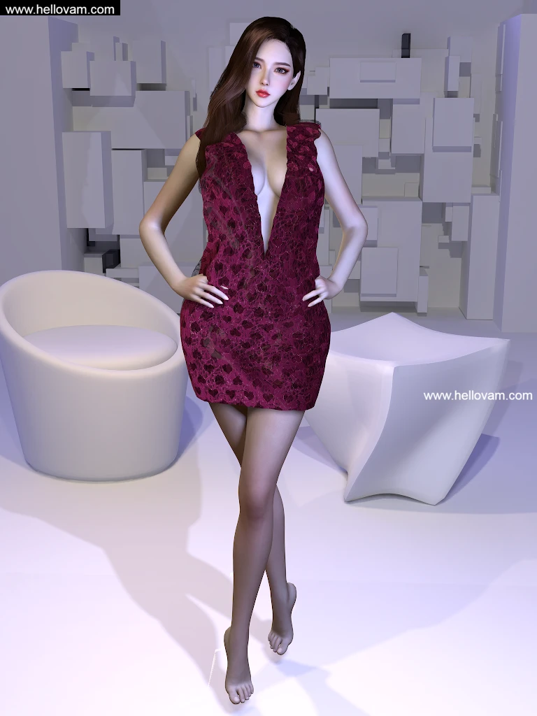 深V无袖连衣裙Eros.SAO.1-Hellovam资源网