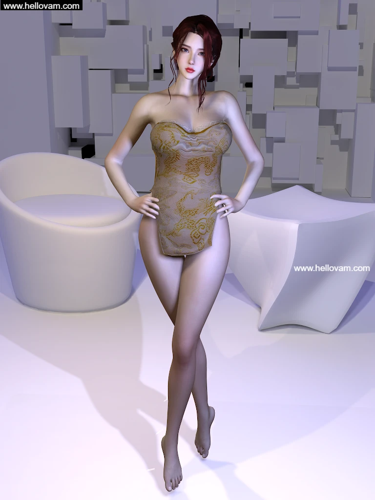 3款DOA旗袍-Hellovam资源网