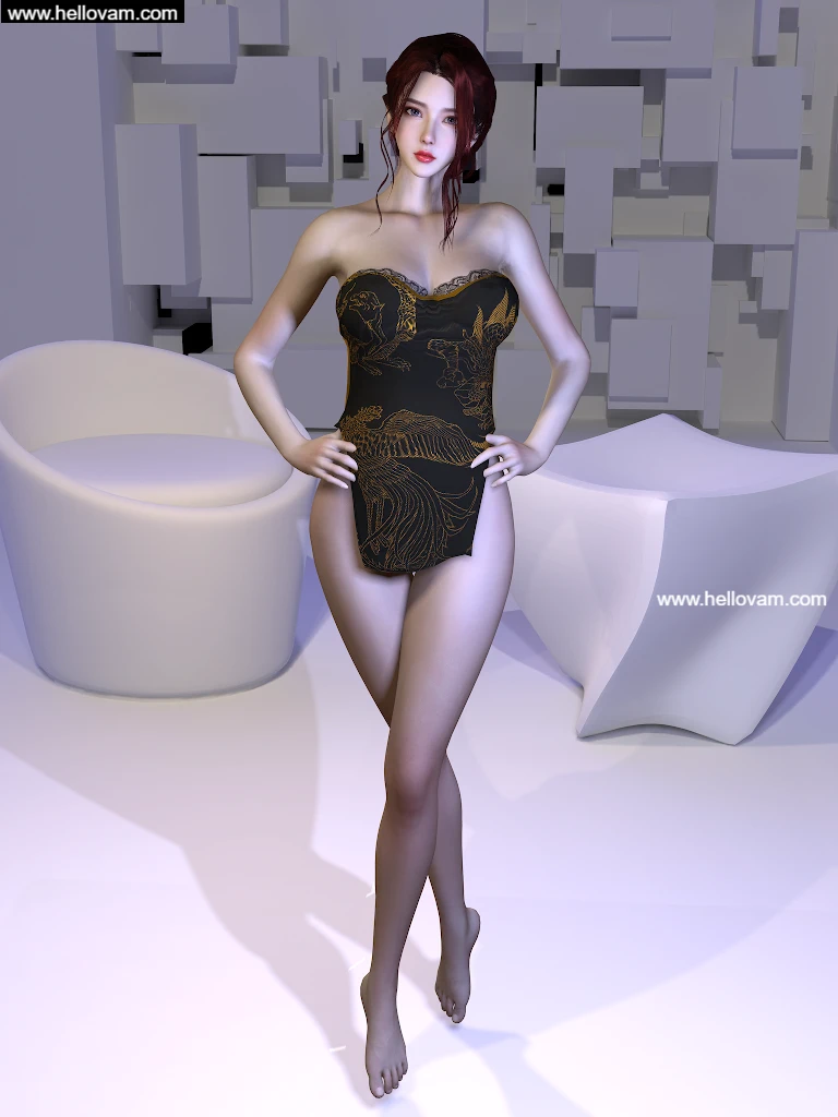 图片[3]-3款DOA旗袍-Hellovam资源网