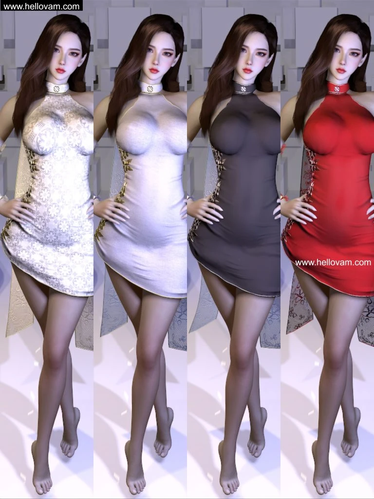 6套无袖连衣裙Vmax.6EFE_Dress_set.1-Hellovam资源网