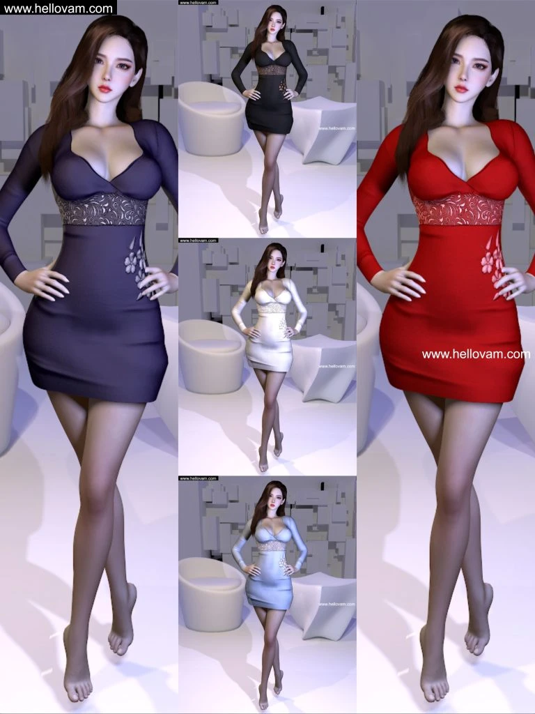 多款连衣裙Vmax.76B9_DRESS.1-Hellovam资源网