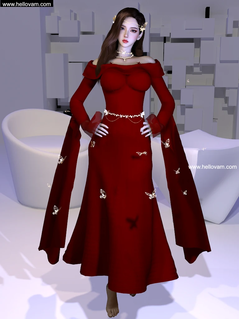 图片[3]-蝴蝶连衣裙_套装Vmax.DLS_Butterfly_Dress_set.1-Hellovam资源网