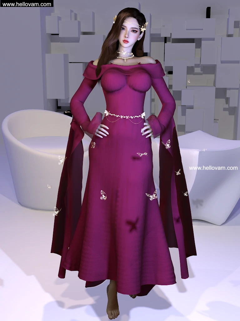 图片[4]-蝴蝶连衣裙_套装Vmax.DLS_Butterfly_Dress_set.1-Hellovam资源网