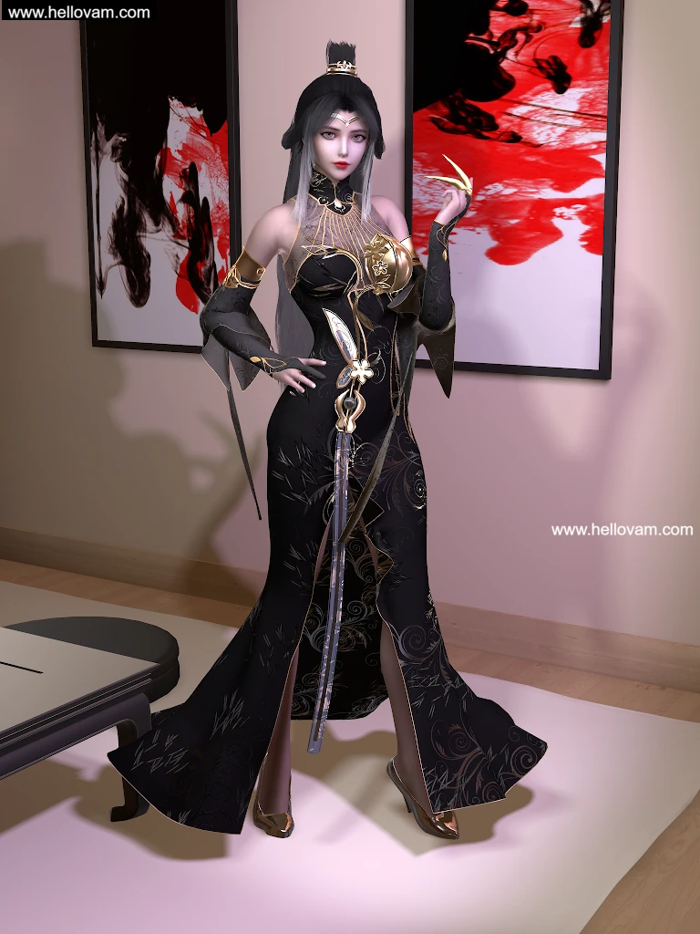 图片[4]-完美世界魔女人物+服装Vmax.FOX_magic_lady.1-Hellovam资源网