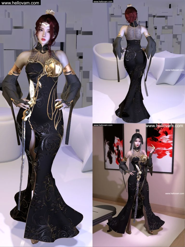 完美世界魔女人物+服装Vmax.FOX_magic_lady.1-Hellovam资源网