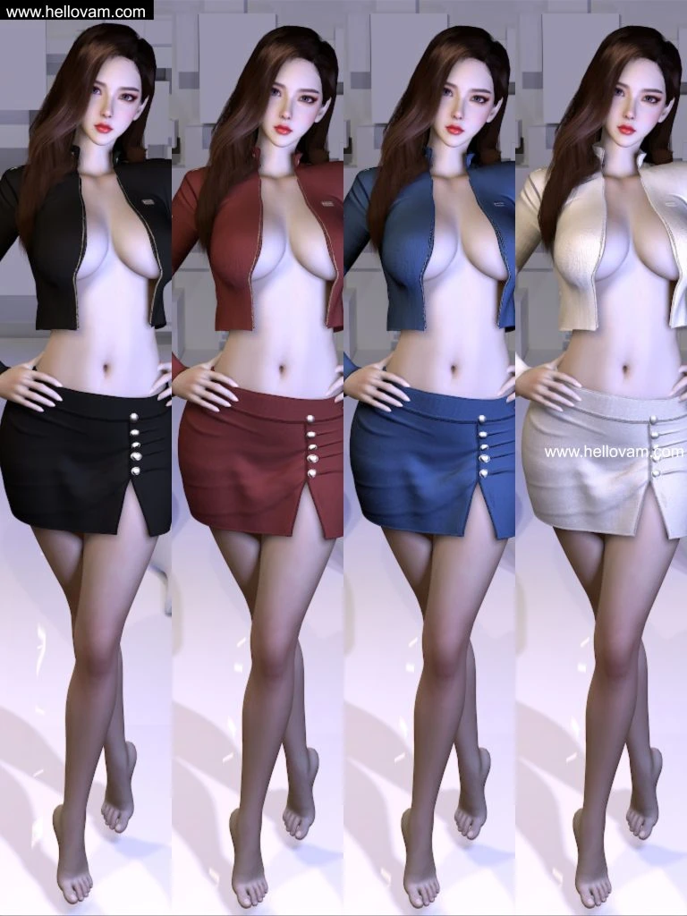 4套时尚女装套装Vmax.Modern_Dress_set.1-Hellovam资源网