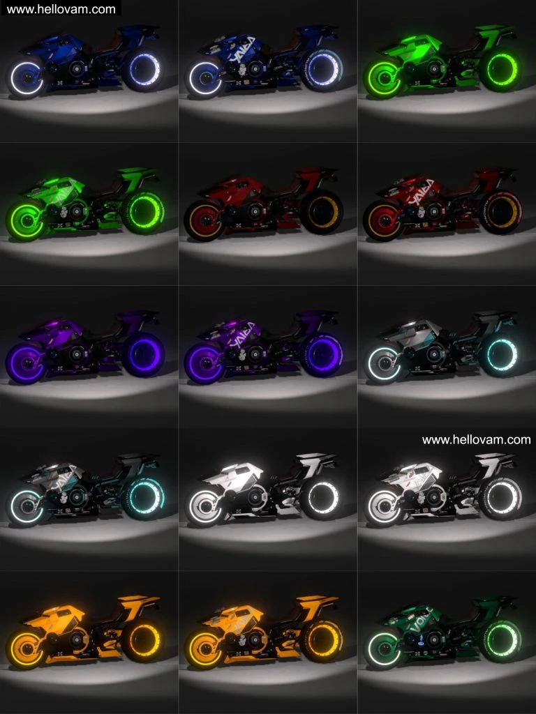多颜色摩托车Vonic.yaiba kusanagi-Hellovam资源网