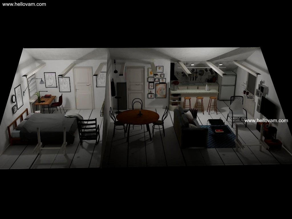 图片[2]-attic apartment-Hellovam资源网