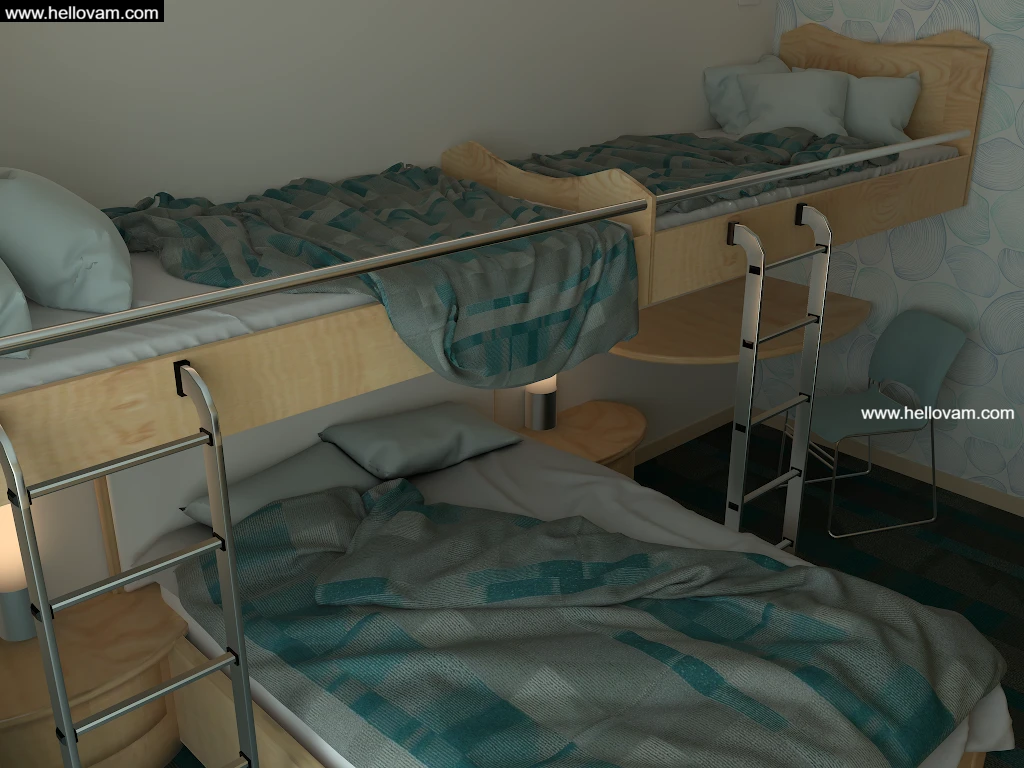 邮轮客舱cruise cabin-Hellovam资源网