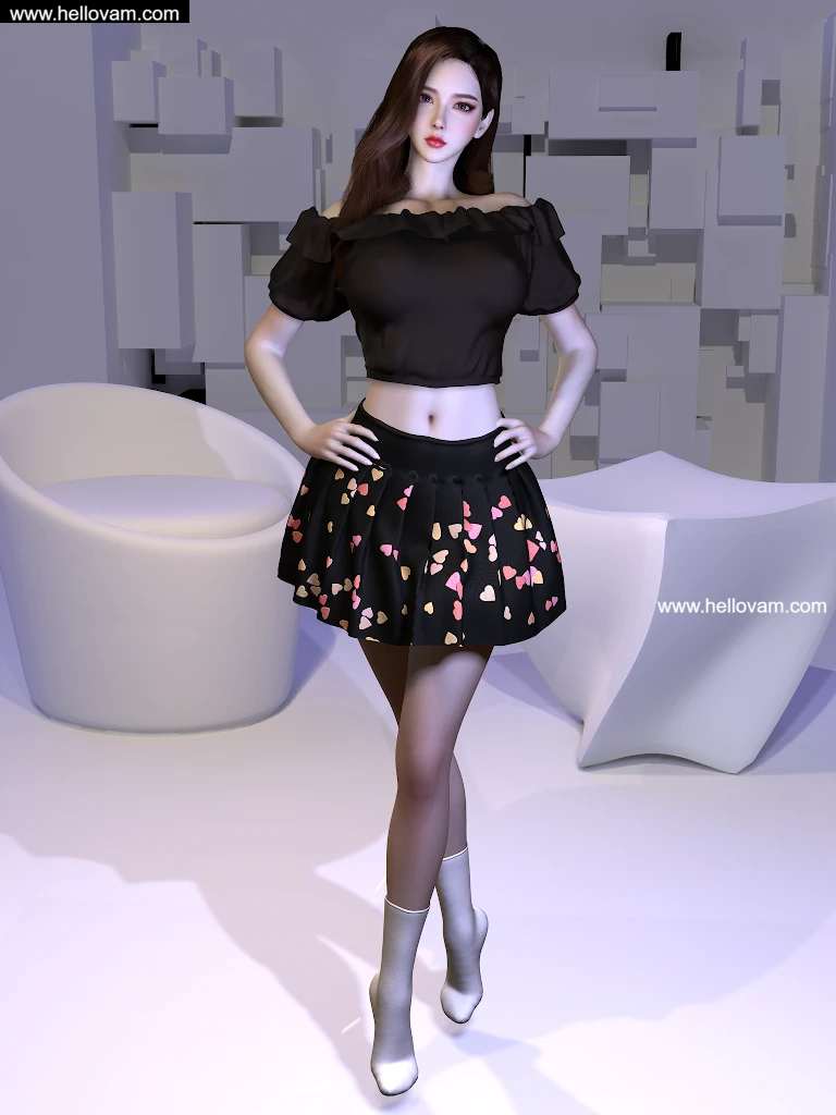 图片[2]-露肩连衣裙裙装套装starlu.Off-the-shoulder_dress_skirt_set.2-Hellovam资源网