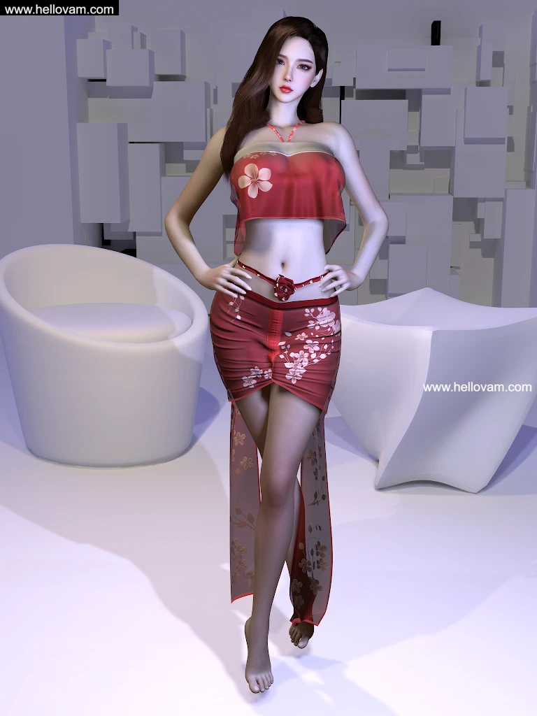 图片[2]-桃红色裙装套装starlu.Style_Peach_Blossom_Skirt_Suit.1-Hellovam资源网