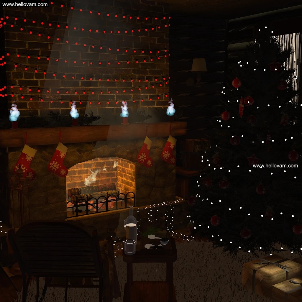 温馨小屋圣诞stz_cozy_room_christmas-Hellovam资源网