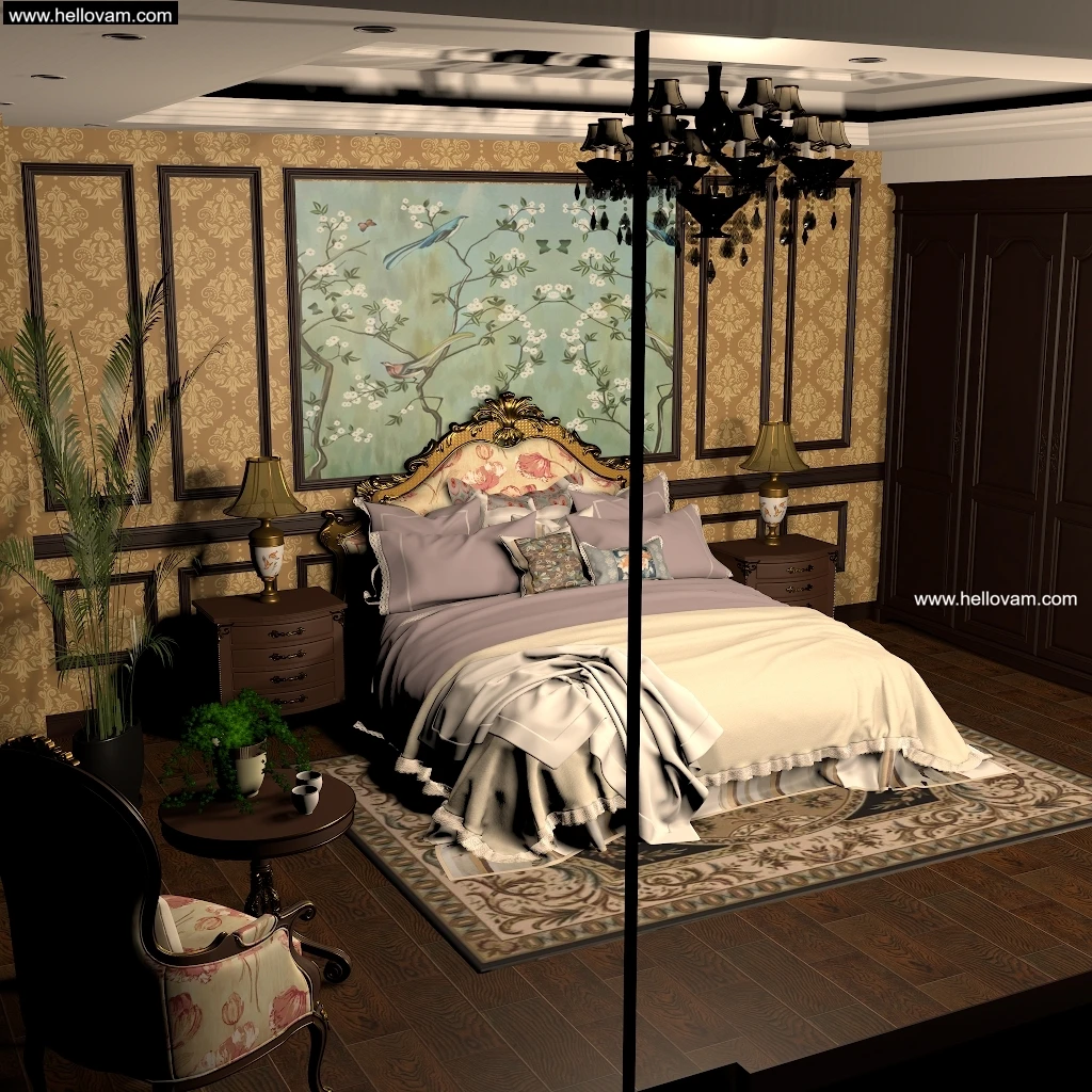古典卧室-Hellovam资源网