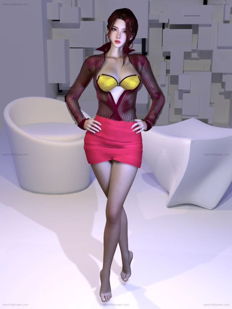 dlskd9.collar_mini_dress.1-Hellovam资源网