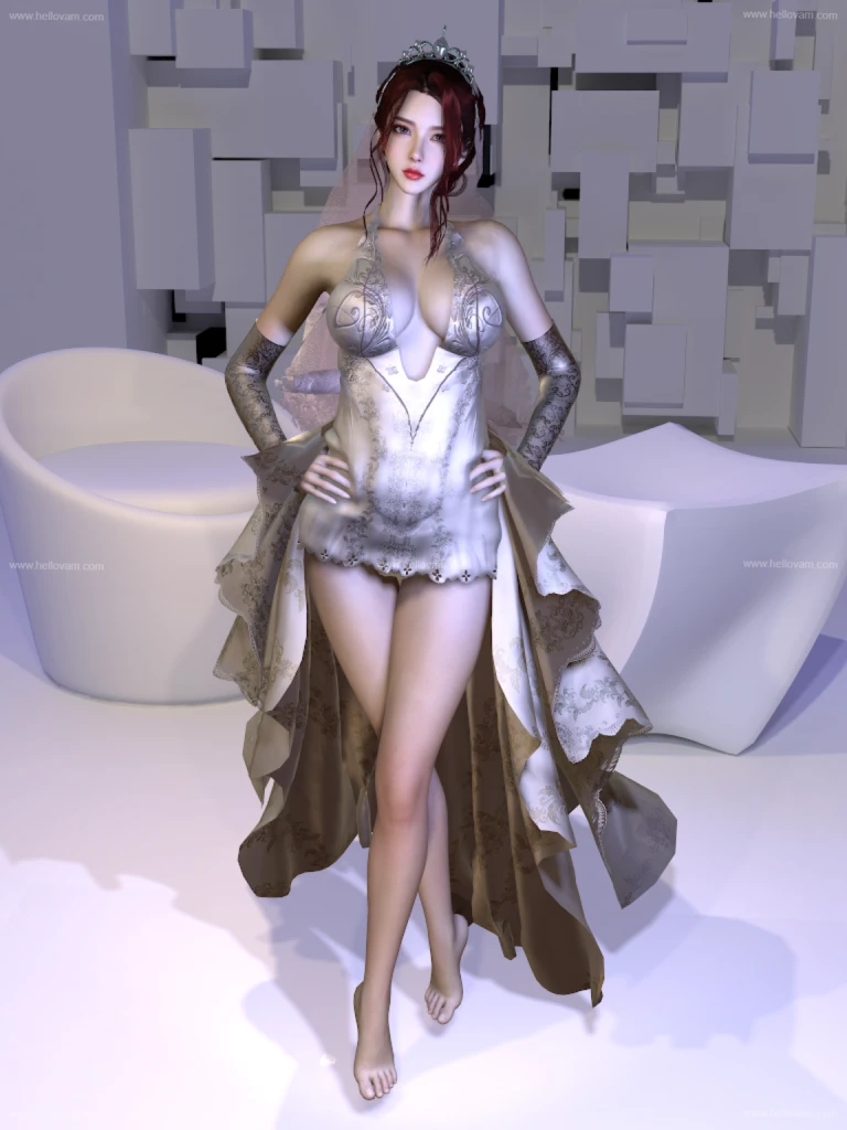 Mowang_nixi.HMS_Wedding_Dress_01.1婚礼礼服-Hellovam资源网