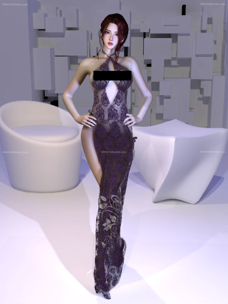 图片[2]-旗袍Mowang_nixi.Raiden__Dress_02.2-Hellovam资源网