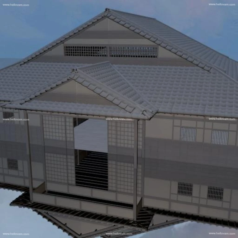 huaQ.和风建筑.1-Hellovam资源网