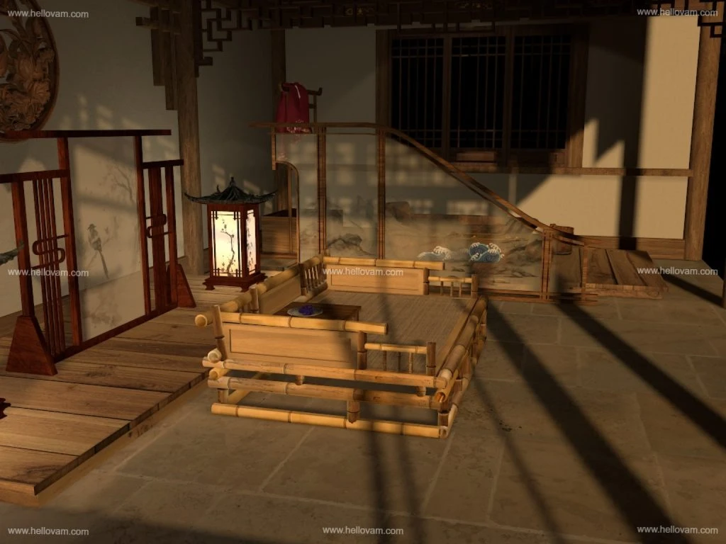 图片[2]-中式古代客厅浴室围棋reastroom-Hellovam资源网