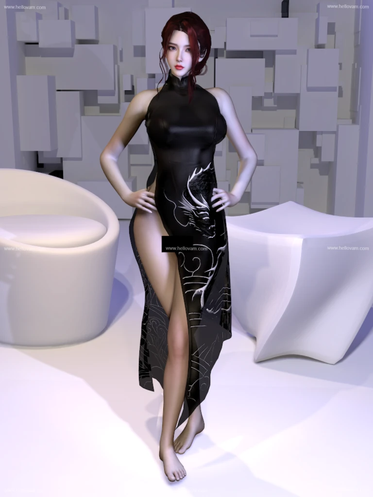 图片[5]-VAM-YJ.Blue_Dragon_Cheongsam_Modified_version.1-Hellovam资源网