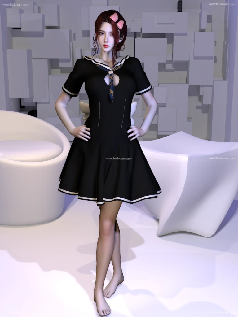 图片[2]-VAM-YJ.Campus_Dress_Set.1-Hellovam资源网