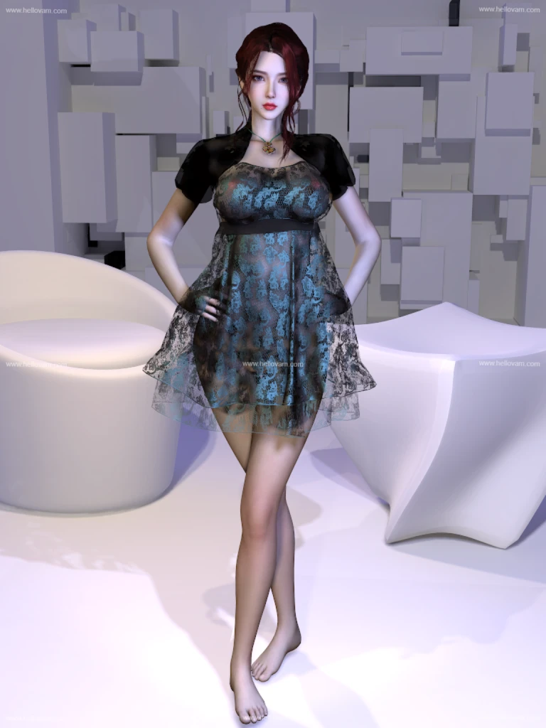 图片[5]-VAM-YJ.Female_Korean_Dress_Short.1-Hellovam资源网
